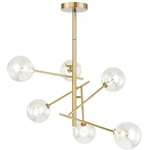 Rippvalgusti Toolight APP919-6CP, 6 tk, kuldsed klaaskuulid