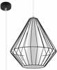 Rippvalgusti Sollux Demi, 1xE27, 60W, must/valge