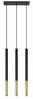 Rippvalgusti Sollux Mozaica 3L, 3xG9, 12 W, must/kuldne
