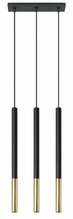 Rippvalgusti Sollux Mozaica 3L, 3xG9, 12 W, must/kuldne