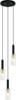 Rippvalgusti Italux PND-43363-3 BK+BR, E14, must/pruun