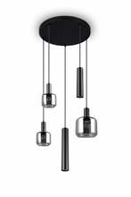 Rippvalgusti Trio Mataro, 1xE27, 2xE14, 2xGU10, must, ø 40 cm, 40x150 cm