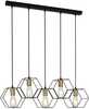 Rippvalgusti Italux Aina PND-74889-5-BK, E27, must