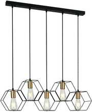 Rippvalgusti Italux Aina PND-74889-5-BK, E27, must