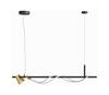 Rippvalgusti Maytoni Tau MOD166PL-L30GB3K, LED, 42W, 3000K, must/kuldne