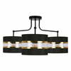 Rippvalgusti Candellux Andy, 3x40W, E27, must/kuldne