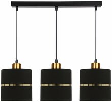 Rippvalgusti Candellux Assam 33-17451, 3xE27, 180 W, must, ø 15 cm