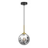 Rippvalgusti Milagro Reflex, 1xE14, 40W, 17 cm, must/kuldne