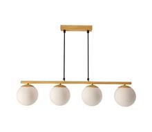Rippvalgusti Candellux Carrine, 4xE14, 40W, 230V, pruun/naturaalne