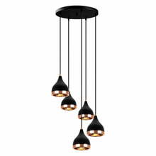 Ripplamp Opviq Yildo 7005, 5xE27, 40W, must/vask