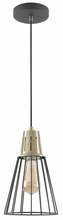 Rippvalgusti GTV Kaliope 8068, 1xE27, 40W, IP20, must/kuldne, läbimõõt 18 cm