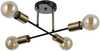 Ripplamp Italux Formio PND-4052-4-BL-HBR, E27, matt must/messing