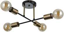 Ripplamp Italux Formio PND-4052-4-BL-HBR, E27, matt must/messing