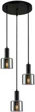 Rippvalgusti Italux Santia PND-65342-3A-BK+SG, 3xE27, 40W, must