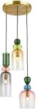 Rippvalgusti Italux Manso PND-37462-3A-MC-GD, 3x40W, E14, mitmevärviline/kuldne