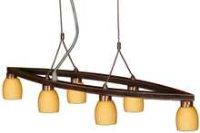 Rippvalgusti Candellux Dakota Zwis, 6x40W, G9, ovaalne, vask