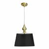 Rippvalgusti Candellux Prima Gold, 31-09241, 1xE27, 60W, must-kuldne, ø 35 cm