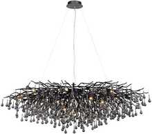 Rippvalgusti Paul Neuhaus Icicle 2031-18, 15xG9, 40W, 230V, must, 75x150 cm