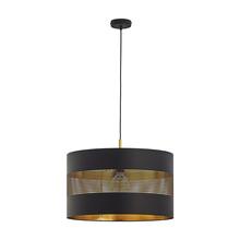Ripplamp Orno Alessio 1P, AD-LD-6243BCE27T, E27, max. 60W, must-kuldne