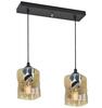 Rippvalgusti Candellux Felis, 10x44 cm, must, klaaskupliga