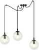 Rippvalgusti Emibig Gigi 3, E14, Black/Transparent