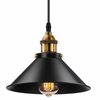 Ripplamp G.lux GT-260-D26-1S-BL Loft-5, 1xE27, 260 mm, must/messing