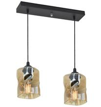 Rippvalgusti Candellux Felis, 10x44 cm, must, klaaskupliga