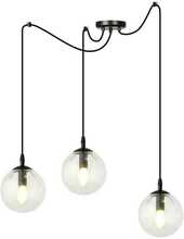 Rippvalgusti Emibig Gigi 3, E14, Black/Transparent