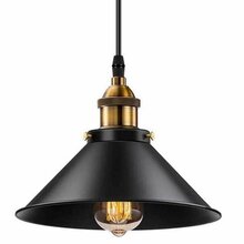 Ripplamp G.lux GT-260-D26-1S-BL Loft-5, 1xE27, 260 mm, must/messing