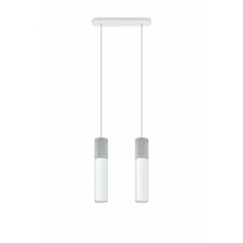 Rippvalgusti Sollux Borgio 2, 2xGU10, 40W, betoon/metall, must/valge