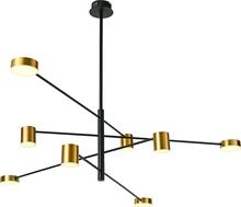 Rippvalgusti Italux Remdal PND-16374-8-BK-GD, 36W, 3000K, must/kuldne