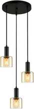 Ripplamp Italux Santia PND-65342-3A-BK+AMB, 3xE27, 40W, 230V
