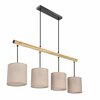 Rippvalgusti Candellux Combi 34-38401, 4x60W, E27, must/beež