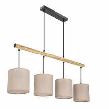 Rippvalgusti Candellux Combi 34-38401, 4x60W, E27, must/beež