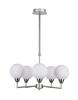 Rippvalgusti Candellux 5535-05458, hõbedane, klaasist kupliga