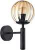Seinavalgusti Italux Ravena WL-2324-1 BK+AMB, 1xE27, 10W, must