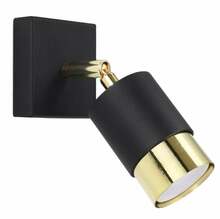 Seinalamp Sollux NERO, 1xGU10, 40W, must/kuldne