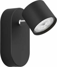 Seinavalgusti Philips STAR, 1x4.5W, 2700K, 500lm, must