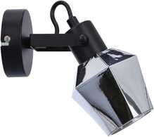 Seinavalgusti Candellux Randi, 1x15W, E14, must matt, suitsuklaas