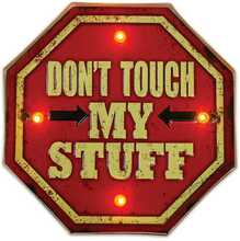 Seinalamp TelForceone RETRO, metallist silt LED, don't touch Forever light