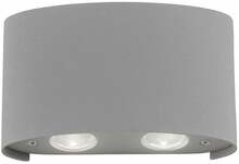Õue seinavalgusti Paul Neuhaus Carlo, 3W, LED, IP54, hall, 3,7 x 8 cm