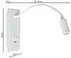 Seinavalgusti Milagro Base, 1xLED/8W + 1xLED/2W, 230V, valge