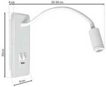 Seinavalgusti Milagro Base, 1xLED/8W + 1xLED/2W, 230V, valge