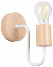 Seinavalgusti Sollux Timbo SL.1664, 1xE27, 15W, 230V, valge/beež/pöök