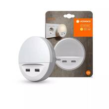 Öölamp Ledvance Lunetta, 13 W, anduriga, 2xUSB, IP20, valge