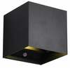 Seinalamp LED Trio Talent, 1W, IP44, must, 10 x 10 cm