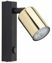 Seinalamp Tk Lighting Top, 1xGU10, 10W, must/kuldne