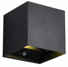 Seinalamp LED Trio Talent, 1W, IP44, must, 10 x 10 cm