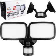 Seinale paigaldatav LED valgusti Maclean MCE524 B, PIR anduriga, 20W, 1500 lm, IP65, 4000K, must