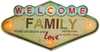 Seinalamp TelForceone RETRO Metal Sign LED Welcome FamilyForever, hele